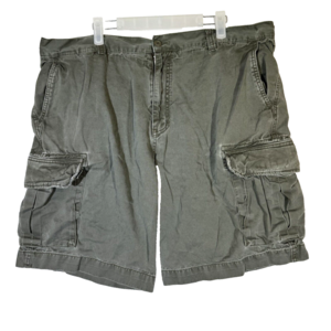 Bass Cargo Shorts Men’s 40 Green Cotton Utility Multi-Pocket High-Rise Zip Fly